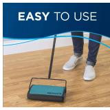 Bissell Easy Sweep Compact Carpet & Floor Sweeper, 2484A, Teal