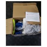 Ourokhome Rotary Cheese Grater Hand Crank, Kitchen Shredder Speed Mandolin Slicer Nut Grinder with Handle and Drum Blades for Cheese, Vegetable, Walnut, Chocolate, Potato, Carrot, 3 Blades, Dark Blue