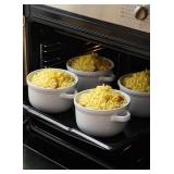 LE TAUCI Soup Bowls With Handles 28 oz, French Onion Soup Bowl for Chili, Beef Stew, Cereal, Ceramic Soup Crocks oven Safe, Microwave Dishwasher Safe - 5.5 inch, Set of 4, White