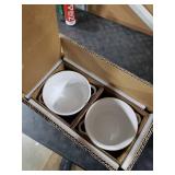 LE TAUCI Soup Bowls With Handles 28 oz, French Onion Soup Bowl for Chili, Beef Stew, Cereal, Ceramic Soup Crocks oven Safe, Microwave Dishwasher Safe - 5.5 inch, Set of 4, White