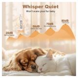 GIMPYN Dog Paw Trimmer with LED Display, 35dB Low Noise Electric Dog Clippers for Grooming, Cordless 20mm-Blade for Trimming Dog's Hair Around Paws, Eyes, Ears, Face, Rump with LED Light (White)