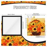 Unittype 4 Pack Diamond Painting Frames Magnetic Diamond Art Frames Self Adhesive for Painting Pictures Canvas Room Wall Window Door Decorations Accessories, Black (12 x 12 Inch/ 30 x 30 cm)