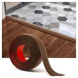 Art3d 10 FT Self Adhesive Vinyl Floor Transition Strip, Laminate Floor Strip Floor Flat Divider Strip for Joining Floor Gaps,Carpet Threshold Transition,Floor Tiles 1.57in, Cherry