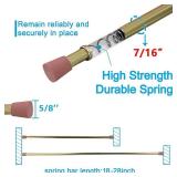 Kowibcl Regular Duty Lightweight Tension Rod 7/16 Diameter Adjusts from 18-28 Inches Brass Finish (2PCS)