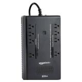 Amazon Basics UPS Battery Backup & Surge Protector, 600VA/360W, 8 Outlets, Standby Uninterruptible Power Supply, Power Outage Protection, Compact Design, Black