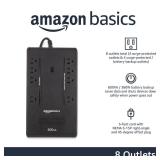 Amazon Basics UPS Battery Backup & Surge Protector, 600VA/360W, 8 Outlets, Standby Uninterruptible Power Supply, Power Outage Protection, Compact Design, Black