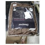 Beautyrest Heated Throw Blanket, Electric Throw, Soft, Warm, Reversible Plush - Sherpa, 3 Heat Settings, 2 hr Auto Shut Off, Machine Washable, 50 x 60 Brown