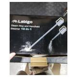 LABIGO 10-in-1 Steam Mop with Detachable Handheld Steamer, 350ml Tank, 10s Heat-Up, 248°F Steam Cleaner, 3-Level Control and Swivel Head for Floors, Carpets, Tiles, BBQ grill Multi-Surface Clean Whit