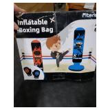 Fitense Kids Punching Bag, 63 Inch Inflatable Punching Bag + Electric Air Pump + Boxing Gloves, Kids Boxing Bag for 6-12 Year Olds, Red Ninja Karate Gift Toy for Christmas Birthday