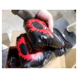 Fitense Kids Punching Bag, 63 Inch Inflatable Punching Bag + Electric Air Pump + Boxing Gloves, Kids Boxing Bag for 6-12 Year Olds, Red Ninja Karate Gift Toy for Christmas Birthday