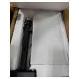 Yosoan White Indoor Table Lamp Bedside Nightstand Desk Lamp, Dimmable On Off Switch Black 65.8 Power Cord Cutout Rectangular White Fabric Shade for Bedroom Hotel Study