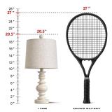 BOBOMOMO Tradition 20.5 Rustic Table Lamp Set of 2 for Living Room Farmhouse Bedside Desk Lamps Bedroom Nightstand Vintage Lamps Linen Washed Suitable for Decorating Small Areas