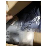 MooMee Bedding Duvet Cover Set 100% Washed Cotton Linen Like Textured Breathable Durable Soft Comfy (Heathered Blue, Queen 90x90)