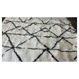 Black/White Shag Area Rug. 7