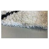 Black/White Shag Area Rug. 7