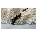 Black/White Shag Area Rug. 7