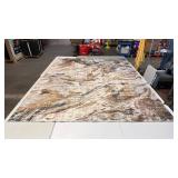 Modern Abstract Area Rug - Brown and Gray Marble Pattern