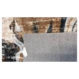 Modern Abstract Area Rug - Brown and Gray Marble Pattern