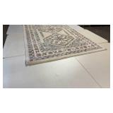 Threshold Area Rug 4x6 Cream and Gray Floral Pattern
