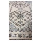 Threshold Area Rug 4x6 Cream and Gray Floral Pattern