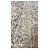 Raj Bespoke Blue Bouquet Wool Area Rug 5x7