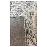 Raj Bespoke Blue Bouquet Wool Area Rug 5x7