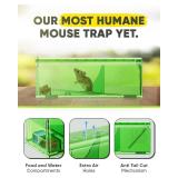 Motel Mouse Humane Mouse Traps No Kill Live Catch and Release 4 Pack - Reusable, Easy to Use & Clean, No Touch Release, Sensitive Includes Cleaning Brush, Instruction Manual & Video - Mousetrap - Reta