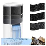 Turtle Aquarium Filter 3-Stage Turtle Filter for Low Water Level Tanks, 225GPH Super Quiet Waterfall Turtle Tank Filter Reptile Filter, Low Water Filters for Turtle Tanks 10-40 Gallon Water