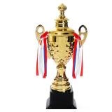 Large Trophy Cup, Gold Trophy Award Cup for Sports, Tournaments, Competitions, 1st Place Award, Ceremony Celebration Party Gift, 14.5 inches - Retail: $23