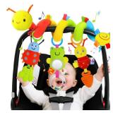 Spiral Car Seat Toys for Infants, 0-6 Months Car Seat & Stroller Pram Separable Activity Hanging Toys with Rattle, Teethers, Newborn Soft Plush Travel Toy for Boys Girls Essentials Gifts - Retail: $15