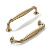 2 Pack 4 Inch(102mm) Champagne Bronze Heavy Duty Solid Cabinet Pulls Satin Brass Cabinet Handles Heavy Duty Solid Cabinet Hardware for Cupboard Drawer Pulls Dresser Handle - Retail: $7
