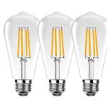 ProCrus ST19 Vintage LED Edison Light Bulbs,E26 Led Bulb 25W Equivalent, Vintage LED Filament Bulbs,2.5W Warm White 2200K,250LM,Clear Glass,Non-Dimmable,3 Pack - Retail: $13