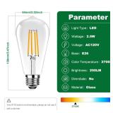 ProCrus ST19 Vintage LED Edison Light Bulbs,E26 Led Bulb 25W Equivalent, Vintage LED Filament Bulbs,2.5W Warm White 2200K,250LM,Clear Glass,Non-Dimmable,3 Pack - Retail: $13