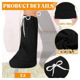 2 Pcs Cast Sock for Leg Foot Cover Below Knee Sleeve Adjustable Drawstring Cast Wound Protector for Men Women Foot Leg Ankle(21.26 x 11.02in,Black) - Retail: $15