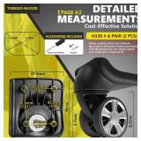 Duel Spinner Luggage Wheels Replacement for Suitcase, Wheels Parts Roller Suitcase Tourist Travel Trunk Caster Luggage Replacement Kit (Sliver- 2pcs) - Retail: $22