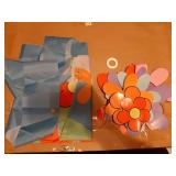 Halloween Trunk or Treat Car Decorations Kit for Flower Themed with Featuring Floral Background Fabric, Paper Cards and Polka Dot Adhesive for Car SUV Decoration - Retail: $26