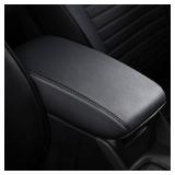 Console Covers for 2018-2022 Hyundai Kona Black with Black Stitches - Retail: $10