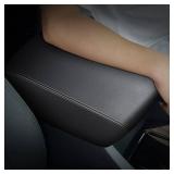 Console Covers for 2018-2022 Hyundai Kona Black with Black Stitches - Retail: $10
