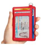 EcoVision Slim Minimalist Front Pocket Wallet, RFID Blocking Credit Card Holder Wallet with Detachable D-Shackle for Men Women - Retail: $10