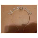 Gold Team Bride Headband Bachelorette Party Decorations Rhinestone Bridesmaid Headbands for Bridal Shower, Bachelorette Party, Wedding - Retail: $7