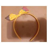 Back to School Headband Yellow Pencil Headband Polka Dot Pattern Design Non Slip Headband Bow School Hair Band Hair Accessories for Girls Back To School Outfits 1PCS - Retail: $6