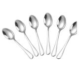 Wesdxc56 Demitasse Espresso Spoons, Mini Coffee Spoon, 4 Inches Stainless Steel Small Spoons for Dessert, Set of 6ï¼Silver) - Retail: $6