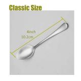 Wesdxc56 Demitasse Espresso Spoons, Mini Coffee Spoon, 4 Inches Stainless Steel Small Spoons for Dessert, Set of 6ï¼Silver) - Retail: $6