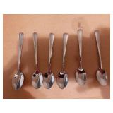 Wesdxc56 Demitasse Espresso Spoons, Mini Coffee Spoon, 4 Inches Stainless Steel Small Spoons for Dessert, Set of 6ï¼Silver) - Retail: $6