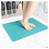 Non-Slip Bathtub Mat, Anti Slip Shower Mat, Fast Drying Bathtub Mats, Foot Scrubber Mat, Anti Slip Mat for Tub, Floor, Bathroom, Kitchen, Home, Hotel (Turquoise Blue 24x16") - Retail: $20"