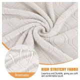 Recliner Chair Cover, 3-Pieces Stretch Recliner Covers for Recliner Chair Soft Reclining Chair Slipcover Furniture Protector for Dogs Cats(Off White) - Retail: $31