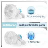 3-5 Gallon Water Jug Stand and 2 Dispenser Valves, Rust-Resistant Non Slip Water Stand with BPA Free Fast Flow Water Spout Fits Both 52mm and 55mm Bottles, 2 CAPS Included - Retail: $10