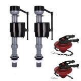 Toilet Tank Replacement Kit 2-Pack - Complete Parts: Universal Toilet Fill Valve and 2 Toilet Flapper Repair Kit - Toilet Flush Repair Kit - Efficient Flush System - 7.8Lx5.9Wx5.5H in - Retail: $20"