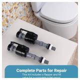 Toilet Tank Replacement Kit 2-Pack - Complete Parts: Universal Toilet Fill Valve and 2 Toilet Flapper Repair Kit - Toilet Flush Repair Kit - Efficient Flush System - 7.8Lx5.9Wx5.5H in - Retail: $20"