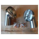 Track Lighting Ceiling Spotlight, 2-Light Satin Nickel Ceiling Light Fixture, Gu10 Spotlights Indoor Angle Adjustment Modern Wall Lamp for Living Room, Gallery, Cabinet, Hallway - Retail: $55